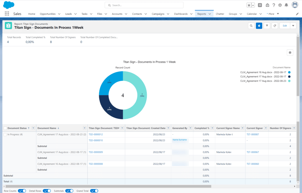 Titan Sign - Documents In Process 1Week