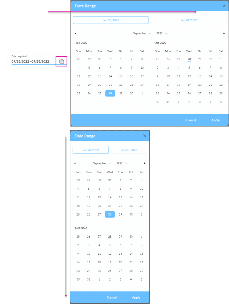 Direction option screen