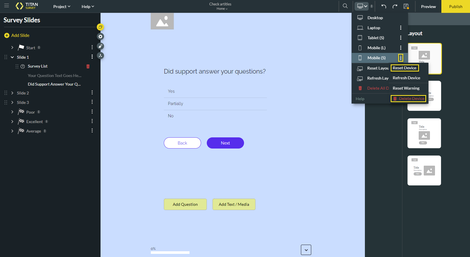 Reset Or Delete Device