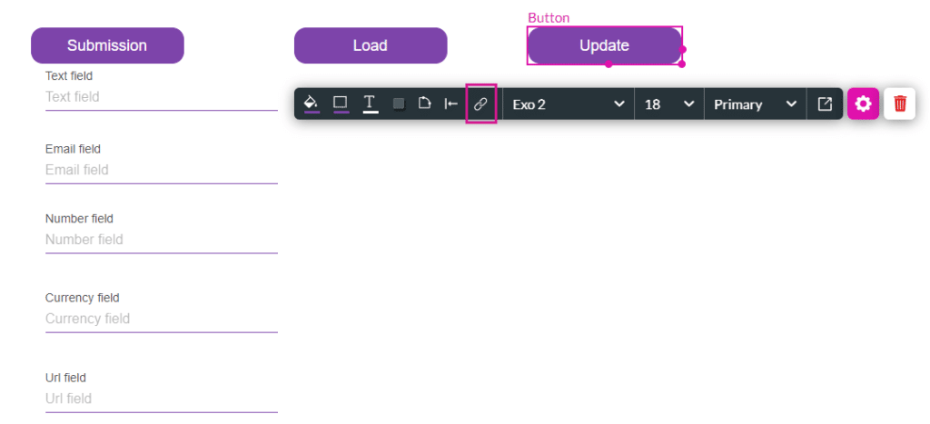 On Click Action icon