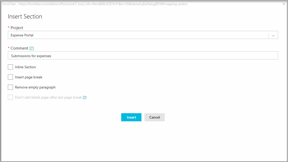 Choose Provider window with the Titan Submissions provider highlighted.